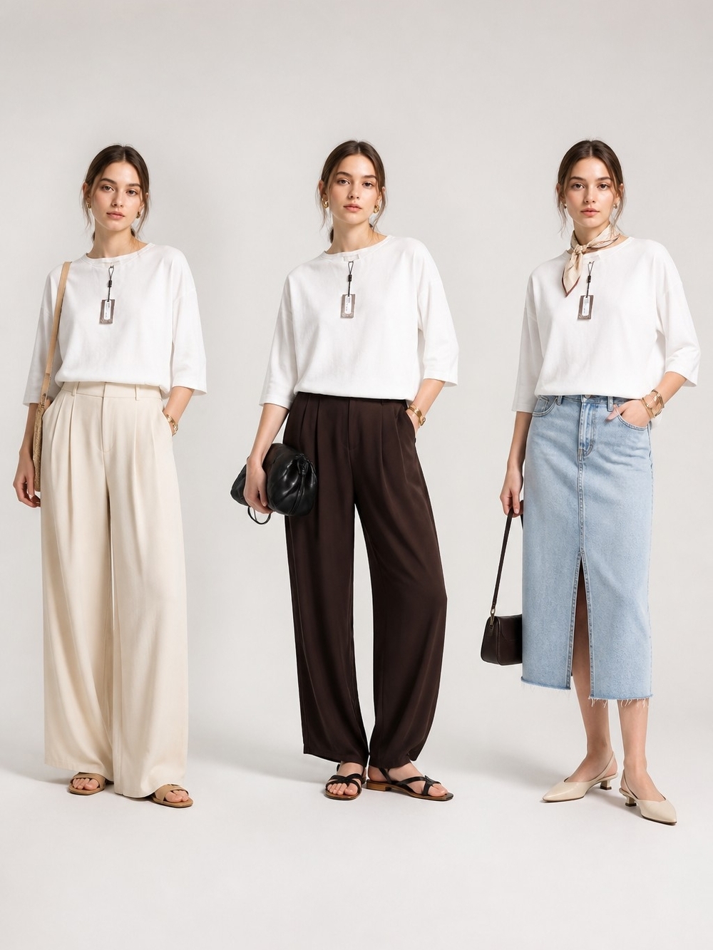MILA Eggshell Cropped Sleeve Soft Lightweight Sweater.